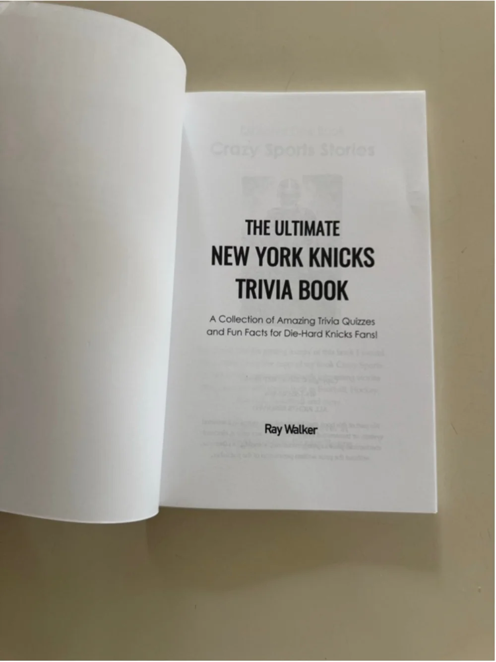 New York Knicks Trivia Book NWT